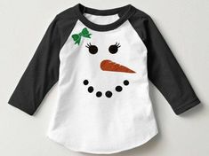 Snowman shirt for girls, Girls Christmas shirt, Glitter snowman shirt, Christmas shirt girls, Holiday shirt for kids, Winter shirt, Girls winter shirt, Youth Christmas shirt. \ Christmas shirt for girls featuring a snowman face with glitter carrot and bow. this Christmas shirt can be ordered with or without the glitter as well as the bow. Just simply choose your preference from the drop down menu. Shipping Information Delivery time is 2 - 6 business days dependent upon your location. We usually Kids Christmas Shirts, Christmas Monogram Shirt, Girl Snowman, Diy Christmas Shirts, Girls Christmas Shirts, Snowman Party, Cricut Christmas Ideas, Snowman Shirt, Christmas Shirts For Kids