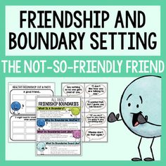 a poster with the words friends and boundary setting