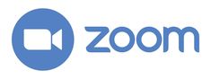 the zoom logo is shown in blue