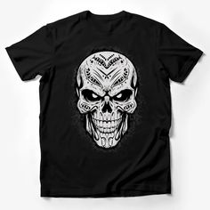 Gothic Skull T-Shirt, Black and White Ink Style, Unisex Graphic Tee, Trendy Urban Streetwear, Dark Aesthetic Fashion Top, Soft Cotton Male T-Shirt Custom graphic T-Shirt.Customize your color Adventure Outfit, Gothic Skull, Skull T Shirt, Urban Streetwear, Skull Tshirt, Fashion Top, Casual Summer Shirts, Street Wear Urban, Comic Styles