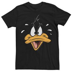 Retro roll. Celebrate a classic Looney Tunes character with this men's Daffy Duck tee. Retro roll. Celebrate a classic Looney Tunes character with this men's Daffy Duck tee. Crewneck Short sleevesFABRIC & CARE Cotton Machine wash Imported Color: Black. Gender: male. Age Group: adult. Looney Tunes Daffy Duck, Designs For Shirts, Duck Season, Duck Shirt, Looney Tunes Characters, Daffy Duck, Big Face, Big & Tall, Looney Tunes