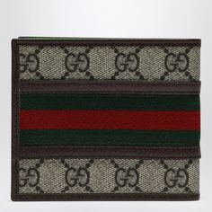 Wallet by Gucci in beige and ebony GG Supreme fabric, featuring brown leather details, neon green interior, gold metal hardware, metallic GG detail on the front with green/red/green web ribbon, four credit card slots, two note compartments and a coin pocket. Width 11 cm x Height 9 cm x Depth 2 cm Size Type: INTMaterial: CottonSKU: 597609FADI7/P_GUC-9764_100 Our Products Are 100% Genuine. In All Cases We Stand By The Authenticity Of Every Product Sold On Our Site. Luxury Brown Rectangular Wallet, Luxury Green Wallets With Card Slots, Luxury Green Bifold Wallet, Designer Wallet With Coin Pocket, Designer Brown Wallet As Gift, Designer Brown Wallet For Gift, Designer Brown Rectangular Wallet, Green Luxury Wallets With Interior Card Slots, Luxury Green Wallets With Interior Card Slots