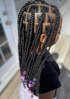 Box Braids Hairstyles For Black Kids, Latest Hair Braids For Kids, Cute Braids For Kids Black, Natural Kids Hairstyles Braids, Braids For Girls Hair, Knotless Braids Hairstyles For Kids, Toddler Box Braids For Kids, Toddler Hairstyles Girl Braids, Ella Cobb