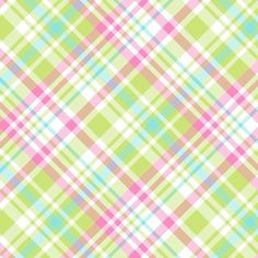 an abstract plaid pattern in pink, green and white