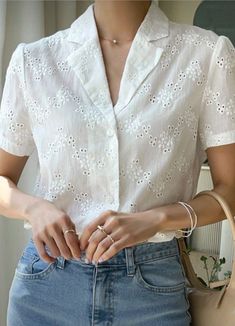 Shein Brasil, Casual Day Outfits, Simple Blouse, Mode Casual, Casual Style Outfits