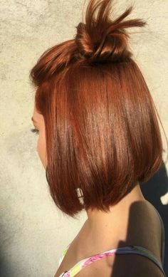 Color! Beautiful Hair Color, Trendy Hair Color, Penteado Cabelo Curto, Short Hairstyle, Blonde Bobs, Red Hair Color