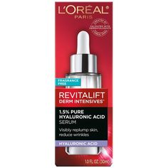 L’oreal Paris 1.5% Pure Hyaluronic Acid Serum For Face Revitalift Derm Intensives For Dewy Looking Skin, Hydrate, Moisturize, Plump Skin, Reduce Wrinkles, Anti Aging Serum, 1fl Oz Nwt Brand New Items. These Items Come From A Smoke Free And Pet Free Environment. Thank You For Your Purchase Best Hyaluronic Acid Serum, Glycolic Acid Serum, Loreal Revitalift, Glycolic Acid Peel, Acid Peel, Night Serum, Best Skincare Products, Facial Moisturizers, Hyaluronic Acid Serum