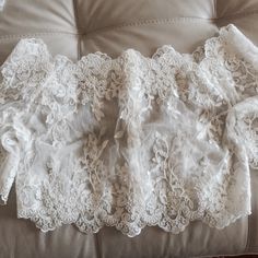 Reposhing This Item I Purchased From @Soniaroxana. Loved It, But Ready To Rotate For Something New. (Never Used) Questions? Leave A Comment Below! Feminine Scalloped Lace For Wedding, Feminine Cream Lace For Wedding, Fitted White Lace For Mother Of The Bride, Feminine Wedding Lace With Lace Work, Chantilly Lace Wedding Dress, Black Cargo Pants Women, Wedding Dress Jacket, Womens Ski Boots, Healing Hands Scrubs