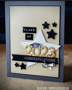 a graduation card made with the class of 2013 congratulations stamp and dieing on it