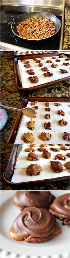 there are three different views of cookies being made