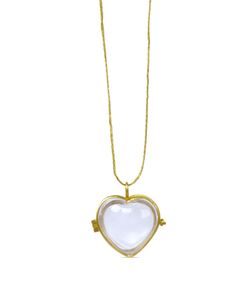 Pippa Small Designs Small Crystal Heart Locket Necklace 18k gold Crystal Locket style Gold halo Gold cord Lobster claw clasps Each unique piece is individually hand-crafted and so may vary ever so slightly from the image featured Crystal Locket, Heart Locket Necklace, Gold Halo, Heart Locket, Crystal Heart, Locket Necklace, Small Designs, Locket, Unique Pieces