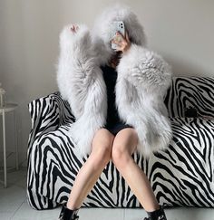 Stretch Gray Winter Outerwear, Gray Stretch Winter Outerwear, Fluffy Fitted Fur Coat For Spring, Fitted Fluffy Fur Coat For Spring, Chic Hooded Fur Coat For Spring, Chic Spring Hooded Fur Coat, Trendy Hooded Spring Fur Coat, Yellow Milk, Exotic Fashion