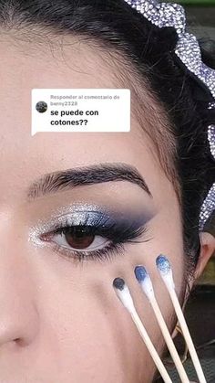 Makeup For Blue And White Outfit, Royal Blue Quince Makeup, Royal Blue Quinceanera Makeup, Royal Blue Makeup Looks Quince, Makeup Royal Blue, Royal Blue Eye Makeup, Royal Blue Makeup Looks, Royal Blue Makeup, Ariana Makeup