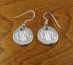 Hey, I found this really awesome Etsy listing at https://www.etsy.com/listing/116533663/monogram-earrings-sterling-silver Personalized Sterling Silver Earrings As Gift, Personalized Classic Silver Earrings, Elegant Stamped Earrings As Gift, Personalized Round Silver Earrings, Classic Personalized Round Earrings, Fine Silver Monogram Jewelry, Personalized Silver Earrings As Gift, Sterling Silver Monogram Jewelry For Wedding, Silver Monogram Jewelry For Gifts