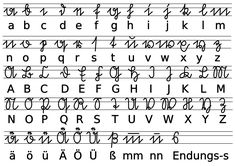 an old english alphabet with cursive writing