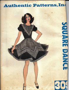 "Vintage Authentic 309 SQUARE DANCE Dress Sewing Pattern. Pattern 309 is UNCUT and in factory folds. Envelope is a little tattered. Sizes 12, 14, 16 which will fit a 34\"-38\" bust." Square Dance Dress, Evening Dress Sewing Patterns, Gore Skirt, Square Dance Dresses, Scout Uniform, Gored Skirt, Square Dance, Muppet Babies, Square Dancing