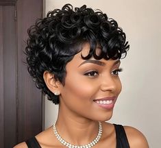 3a Short Hair, Pixie Wigs, Short Curly Hairstyles For Women, Short Curly Haircuts, Pelo Afro, Growing Out Short Hair Styles, Penteado Cabelo Curto, Short Natural Hair Styles, Curly Hair Cuts