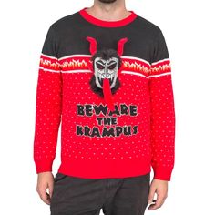 If the holidays are stressful for you and your family, and rather be a hideous monster during the Christmas season, then this super funny, cool, comfortable, and 3D Krampus monster ugly Christmas sweater might be exactly what you?re looking for this holiday season when you want to get into the spirit. ? Fans of the Krampus monster will appreciate the fact that this cartoonish Krampus monster is bursting out of the wearer?s chest, ready to strike at anyone who you think is being a Scrooge during Krampus Christmas, Family Christmas Dinner, Ugly Sweater Contest, Christmas Ugly Sweater, Funny Christmas Sweaters, Quirky Design, Christmas Season, Super Funny, Ugly Sweater