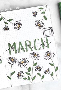 bullet journal mars Paper Craft, Bullet Journal, Notebook, Green