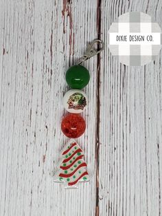 a keychain that has some candy on it