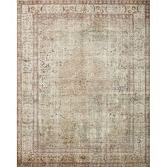 an antique rug with faded colors