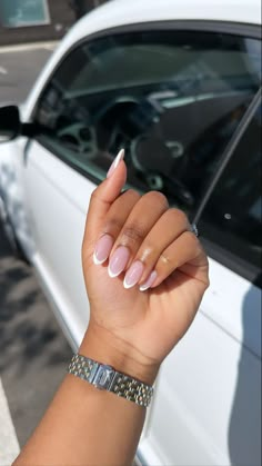 Baddie Short Acrylic Nails Designs, Almond French Manicure, French Almond Nails, French Almond, Acrylic Nails Nude, Better Version Of Yourself, Acrylic Toe Nails, Nail Looks, Elegant Nail