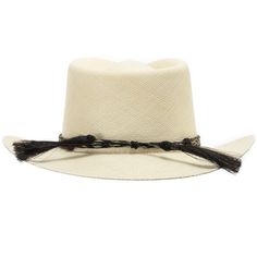 The Rio Grande is an American hybrid between a teardrop crown fedora and the brim and stiffness of a western cowboy hat. Features a sweat-resistant band on the inside and a handcrafted leather and horsehair band on the exterior. The chin strap can be worn functionally or placed above the brim as an extension of the hatband. This item is a genuine Panama Hat handwoven in Ecuador. Imported Material: 100% Toquilla StrawBrim: 3" fixedCrown: 4 1/8" teardropHatband: 5/8" horsetailClimate: Sun Handwove Adjustable Short Brim Panama Hat For Ranch, Western Style Brimmed Panama Hat In Fur Felt, Western Style Brimmed Fur Felt Panama Hat, Toquilla Straw Ranch Hat With Short Brim, Adjustable Wide Brim Fur Felt Panama Hat, Adjustable Fur Felt Panama Hat With Short Brim, Western Style Toquilla Straw Panama Hat For Ranch, Western Toquilla Straw Panama Hat For Ranch, Western Style Fedora With Flat Crown