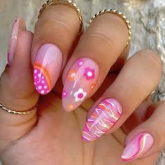 24 Pieces Fake Press On Nails Color May Vary Due To Lighting Size One Size Condition New Comes With Mini Nail File And Glue Adhesive Strips Fake Press On Nails, Retro Nails, Summery Nails, Her Nails, Nail Swag, Manicure Y Pedicure, Nail Art Hacks, Fire Nails, Dream Nails