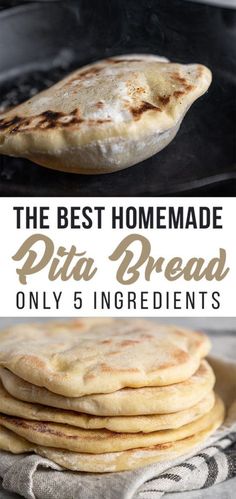 the best homemade pita bread is only 5 ingredients and it's easy to make