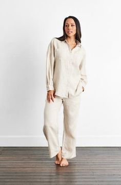 Lofty French linen shapes these lightweight lounge pants designed for all-day comfort with a roomy fit and drawstring waist. Drawstring waist 100% linen Machine wash, line dry Imported Casual Linen Lounging Bottoms, Casual Linen Lounging Pants, Linen Lounging Pants, Comfortable Linen Lounging Bottoms, Linen Pants For Lounging, Comfortable Linen Bottoms For Lounging, Comfortable Lounging Linen Bottoms, Casual Relaxed Fit Neutral Pants, Casual Beige Bottoms For Relaxation