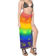 LA LEELA proudly present you, This adorable collection of stylish swimwear beach bikini cover up sarongs with solid and vibrant colors. this swim/bath accessory designed according to the latest trends with absolute perfection which will increase and beautify your wardrobe needs, versatility of this beach season high demand multi-tasking piece twists and wraps in multitude of ways. CLOTHING TYPE : Womens Sarong Adored by women of all ages, Great for daring men as well! SIZE : Our beach sarong wra Tropical Tie-side Sarong For Beach Cover-up, Vibrant Swimwear For Summer Beach Cover-up, Tropical Tie-side Sarong For Pool, Vacation Beach Cover-up Sarong, Beachwear Sarong For Beach Season, Beachwear Sarong With Tie-side For Beach Season, Beach Season Tie-side Sarong, Hawaiian Multicolor Sarong With Tropical Print, Tropical Printed Sarong For Beach Season