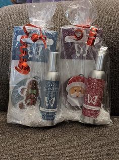 the gift bag is filled with personal care items