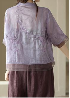 Size: One Size Length: 57.00 cm/ 22.44 " Bust: 107.00 cm/ 42.13 " Shoulder: 40.00 cm/ 15.75 " Sleeve: 31.00 cm/ 12.20 " Floral Embroidery Blouse, Hooded Dress, Embroidery Blouse, Vest Shirt, Spring Summer Dress, Down Coat, Plaid Dress, Linen Women, Linen Clothes