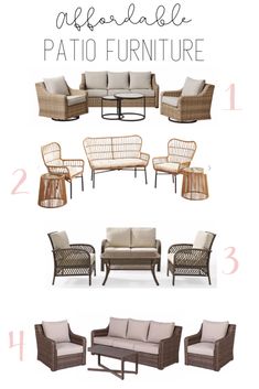 the ultimate guide to choosing patio furniture for your backyard or deck, including sofas and loveseat