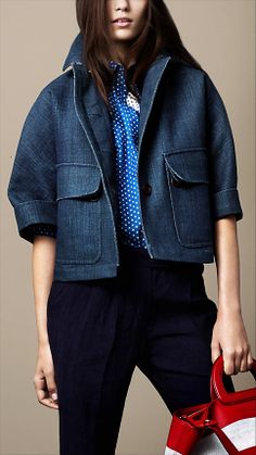 Mode Kimono, Burberry Jacket, Linen Jacket, Looks Chic, Work Outfits Women, Luxury Vintage, Shibori