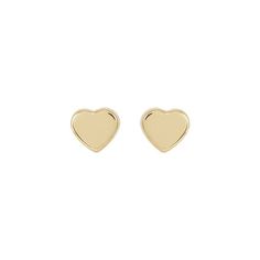 These classic stud heart earrings are created in 10K yellow gold with a polished finish. Crafted with a secure post closure, these heart stud earrings are hollow. Further enhancing the look of these earrings is the dimensional design. Perfect for a gift. Perfect for layering on the ear. Brilliance Fine Jewelry. Womens gold heart stud earrings. Size: one size.  Color: Metal Type.  Gender: female.  Age Group: adult. Classic Heart Earrings For Valentine's Day Formal, Classic Open Heart Earrings For Valentine's Day, Classic Heart Earrings For Valentine's Day, Classic Gold Heart Earrings For Formal Occasions, Classic Valentine's Day Heart Earrings, Classic Everyday Heart Earrings In Yellow Gold, Classic Earrings For Valentine's Day, Classic Hypoallergenic White Gold Heart Earrings, Classic Heart Cut Earrings For Valentine's Day