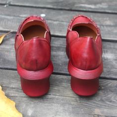 Leather platforms,Elegant,Pastoral style.Passionate red and Classic Black. Made of Genuine leatehr and light weight EVA sole. 8cm/3.15'' heelGreat summer shoes to spice up any outfit, from casual jeans to fancy dress. The more you wear them, the more comfortable they will become! Summer Leather Closed Toe Platform Loafers, Red Leather Closed Toe Shoes For Office, Red Leather Shoes With Round Toe For Spring, Spring Red Leather Shoes With Pointed Toe, Red Leather Shoes With Pointed Toe For Spring, Spring Court Shoes With Red Sole And Round Toe, Red Leather Shoes With Round Toe, Red Round Toe Court Shoes For Spring, Retro Red Heels For Fall