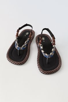 ROPE SANDALS - Multi-color | ZARA United States Rope Sandals, Crochet Coat, Zara Girl, Clean Laundry, Zara United States, Things To Buy, Puerto Rico, Bags Women, Access Denied