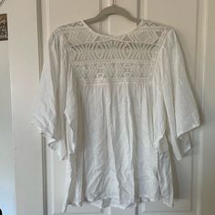 Nwt Bohemian Blouse Luna Moon Lace Shirt Size Women’s M Never Been Worn! The Perfect Flowy Boho Shirt For Summer Vacations Other Listings: Free People, Levi’s, Vans, Tommy Hilfiger, Women’s Blouses And Shirts, Vintage Jeans, Shorts, Manna Kadar, Makeup, Dresses, Boho Style, Summer Dresses, Bathing Suit Tops, Furla Handbag, Work Attire, Casual Style, Urban Outfitters, And More! Bohemian Tunic Top For Brunch, Summer Brunch Tunic Blouse, Summer Tunic Blouse For Brunch, Summer Tunic Tops For Brunch, White Tunic Shirt For Spring, Bohemian Short Sleeve Peasant Top For Day Out, Casual Tunic Tops For Brunch, White Bohemian Blouse For Brunch, White Relaxed Fit Peasant Top For Beach