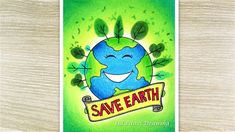 an earth card with the words save earth on it