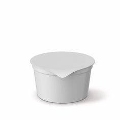 a white container with a lid on a white background, it is empty and ready to be used