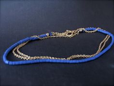 If you want to pay with PayPal, please contact me. Necklace details: * The necklace made from 14 karats solid yellow gold, and Blue Lapis stones. * Gold chain length: 15.7inch/ 40cm'. * Lapis chain length: 7.9inch/ 20cm. * the total length of the necklace: 23.6inch/ 60cm. Beautiful gold and Lapis chain necklace. sophisticated in its simplicity. The necklace can also be used as a bracelet. IF YOU WANT A CUSTOM necklace please contact me before purchase. When I write Handmade I really mean it. eac Dainty Blue Chain Jewelry, Elegant Blue Bracelet With Delicate Chain, Elegant Blue Bracelets With Delicate Chain, Blue Jewelry With Gold Chain As Gift, Blue Gold Chain Jewelry Gift, Blue Jewelry With Gold Chain For Gift, Elegant Double Strand Blue Jewelry, Elegant Blue Necklace With Gold Chain, Blue Single Strand Bracelet Jewelry