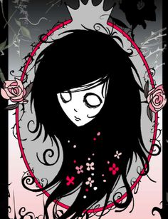 Scene Kid Art, Halloween Costume Toddler Girl, Kindness Of Strangers, Emo Love, Ghost Girl, Eyes Artwork, Emo Art, Scene Art, Dark Art Illustrations