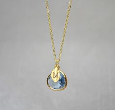 "This beautiful blue topaz necklace would be a perfect gift for a wedding, birthday, anniversary, graduation or for any occasion. The gold, rose gold or silver plated turquoise pendant is made of glass and is a gorgeous blue/green shade. It measures approximately 12.5x 16 mm and is hung on a 16\", 18\" or 20\" chain. The chain options include silver-plated, gold-plated, rose gold-plated, sterling silver, 14K gold-filled, or 14K rose gold-filled metal. The chains are dainty and very pretty - the Teardrop Blue Topaz Necklace Gift, Personalized Blue Birthstone Necklace As Gift, Blue Gemstone Birthstone Necklace For Gift, Blue Topaz Birthstone Necklace As Gift, Blue May Birthstone Necklace As Gift, Blue May Birthstone Necklace For Gift, Blue May Birthstone Necklace Gift, Blue Birthstone Necklace For May, Elegant Blue Birthstone Necklace As Gift