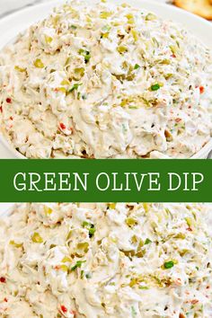 this green olive dip is loaded with everything you need to make it in the microwave