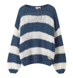 46522019414267|46522019774715|46522019840251|46522019873019 Best Fall Sweaters, Chunky Striped Sweater, Shops To Buy Clothes, Stripy Jumpers, School Clothes Ideas, Aesthetic Jumpers, Preppy Jumper, Fall Sweater Outfits, Navy Clothes