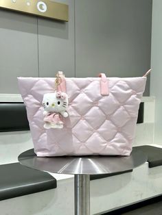 𝔇𝔢𝔱𝔞𝔦𝔩𝔰: Style: Soft girl, Clean Girl, Coquette Material: Polyester Quantity: Bag + Pendant Length: 46cm*29cm*25cm The blushed pink color is soft like a pillow, making it not only adorable but also incredibly comfortable to carry around. The kitty pendant adds a touch of whimsy to your outfit, while the spacious interior is ideal for carrying your computer and other essentials. Enjoy free shipping with the purchase of over 80$ Pink Hello Kitty Rectangular Shoulder Bag, Trendy Pink Hello Kitty Shoulder Bag, Cute Pink Bag With Large Capacity, Pink Kawaii Bags For Daily Use, Pink Hello Kitty Shoulder Bag For Travel, Pink Kawaii Shoulder Bag With Large Capacity, Hello Kitty Pink Shoulder Bag For Travel, Cute Hello Kitty Print Shoulder Bag, Pink Hello Kitty Travel Bag