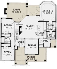 the first floor plan for this house