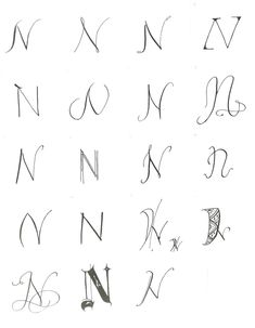 the letters and numbers are drawn in pencil