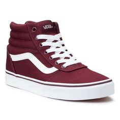 Vans Ward Hi Women's Skate Shoes | Kohls Red High Top Vans, Women Skates, Round Toe Sneakers, Shoes Vans, High Top Vans, Red High, Trendy Sneakers